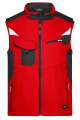 Workwear softshellväst – STRONG, röd/svart