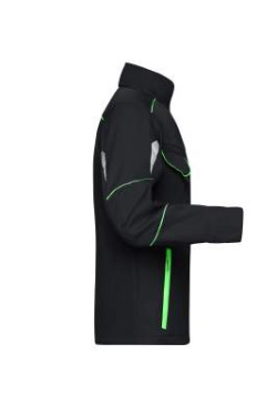Workwear Softshelljacka, svart/limegrön - James & Nicholson (3)