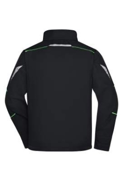 Workwear Softshelljacka, svart/limegrön - James & Nicholson (4)