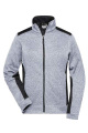 Workwear Stickad fleecejacka Dam – STRONG, vit-melerad/carbon