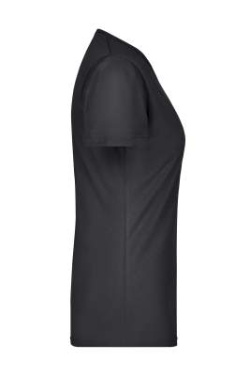 Dam Slim Fit-T v-ringad, svart – James & Nicholson (3)
