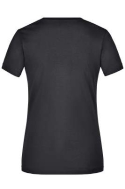 Dam Slim Fit-T v-ringad, svart – James & Nicholson (4)