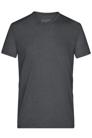 T-shirt Heather herr, svart-melerad – James & Nicholson (1)