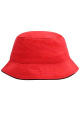 Hatt med fiskare med pipning, röd/svart