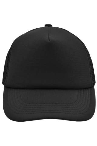 5 Panel Polyester Mesh Keps, svart – Myrtle Beach (1)