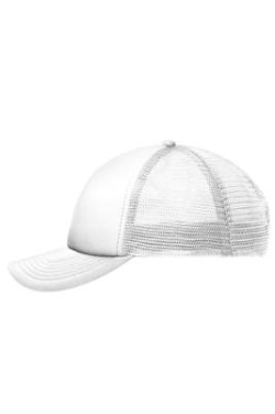5 Panel Polyester Mesh Keps för barn, vit/vit – Myrtle Beach (2)