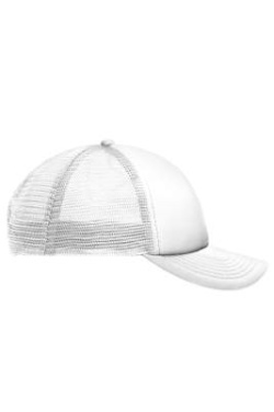5 Panel Polyester Mesh Keps för barn, vit/vit – Myrtle Beach (3)