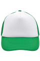 5 Panel Polyester Mesh Keps, vit/ormbunke