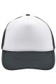 5 Panel Polyester Mesh Keps, vit/grafit