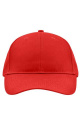 Brushed 6 Panel Keps, röd