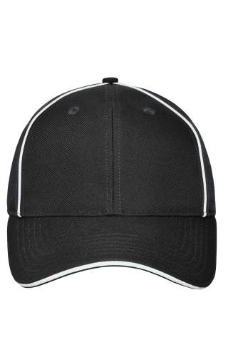 6 Panel Workwear keps - SOLID, svart – Myrtle Beach (1)