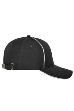 6 Panel Workwear keps - SOLID, svart – Myrtle Beach (3)