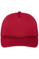 5 panel retro mesh keps, röd/röd