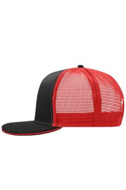 Pro Cap Mesh med 6 paneler, svart/röd – Myrtle Beach (2)