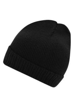 Basic stickad beanie, svart – Myrtle Beach (2)