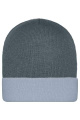 Stickad Mössa, mörkgrå/ljusgrå