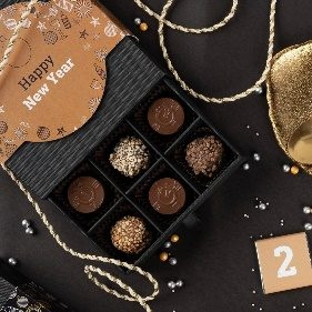 "Gott nytt år" pralinlåda, produktbild