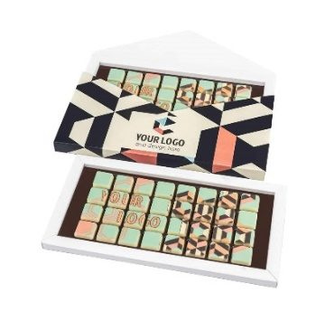 Chokladtext 4 rader i kuvert 120 g, produktbild