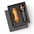 Set Colorado I: LED-ficklampa och fickkniv, orange