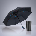 Set: Scandic kaffemugg 350 ml & automatiskt paraply, blå