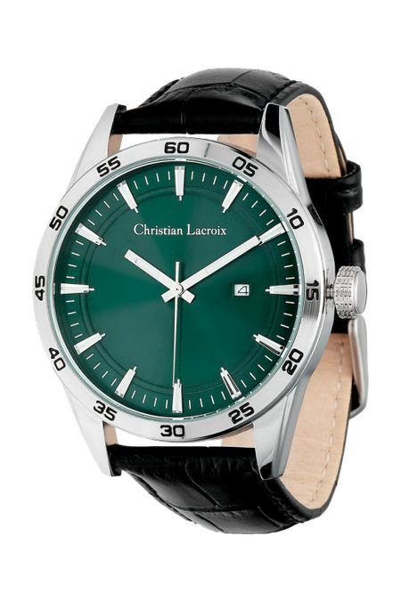 Armbandsur med datumvisning Tempus svart / grön, produktbild (1)