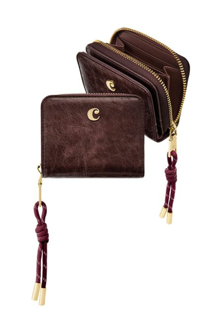 Kortplånbok med lock Philomène Bourgogne, produktbild (1)