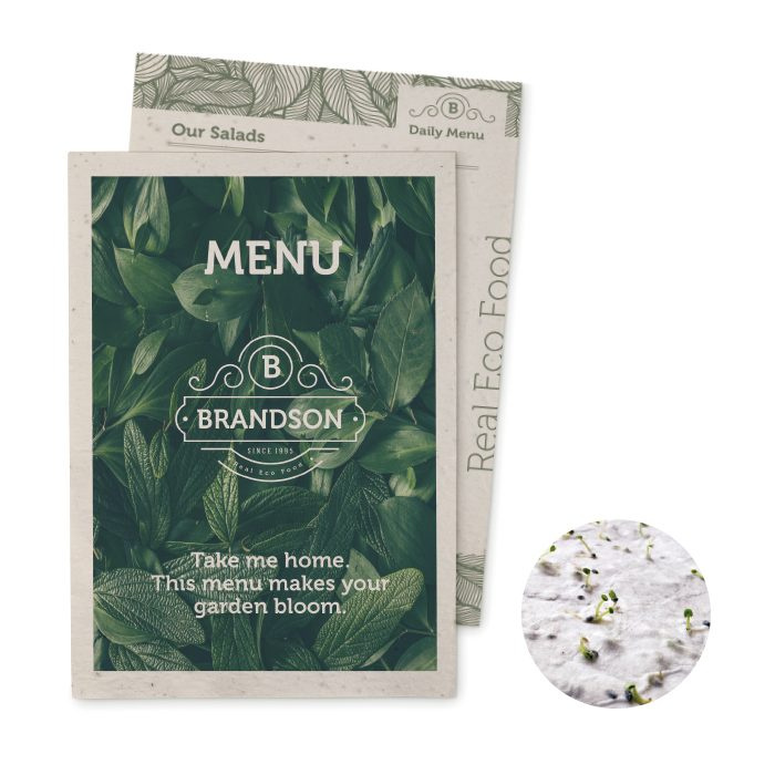 A4-papper för plantering i din design. 8 olika fröalternativ tillgängliga!, produktbild