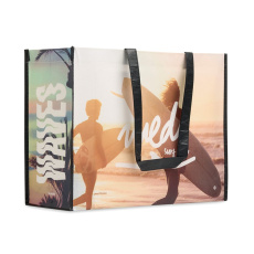 Horisontell laminerad shoppingkasse (42x32x16cm)