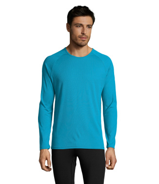 SPORTY HERR L.Ä. T-SHIRT, Vatten, S, produktbild (3)