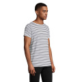 MILES HERR T-SHIRT 150g, Vit/Marinblå