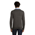 GLORY HERR V-NECK SWEATER, Träkolsmelerad