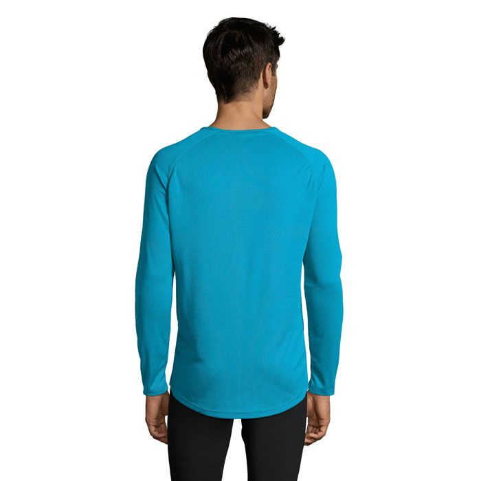 SPORTY HERR L.Ä. T-SHIRT, Vatten, S, produktbild (1)