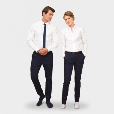 BRODY DAM HERINGBON SHIRT, Vit, XS, produktbild (3)