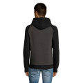 SEATTLE tvåfärgad huvtröja, unisex, 280 g/m², Antracitgrå melerad/svart