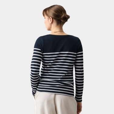 MATELOT LSL DAM T-SHIRT, Fransk marinblå/vit, S, produktbild (3)