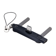 Mobilställ med USB-C REEVES-PORTHAM – svart