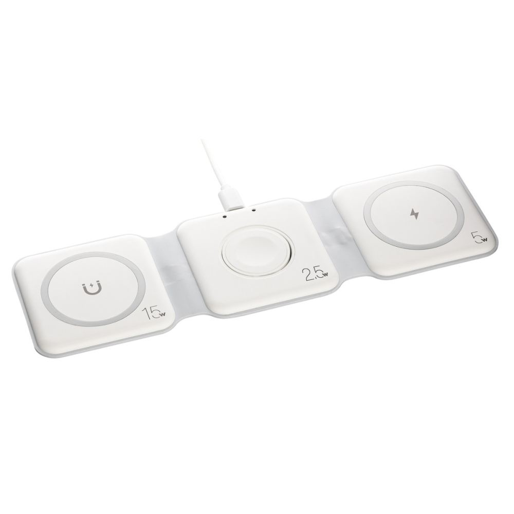 Snabb trådlös 3-i-1-laddare REEVES-PORTANOVA, 15 W – vit (1)