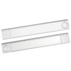 Linjal med förstoringsglas