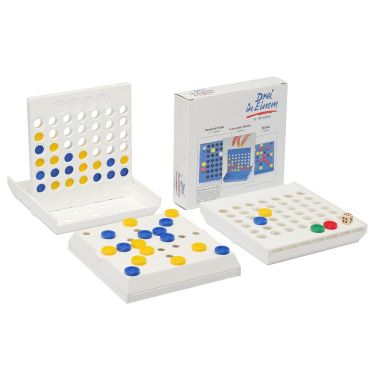 Bärbart spel "Trio", vit, produktbild (2)