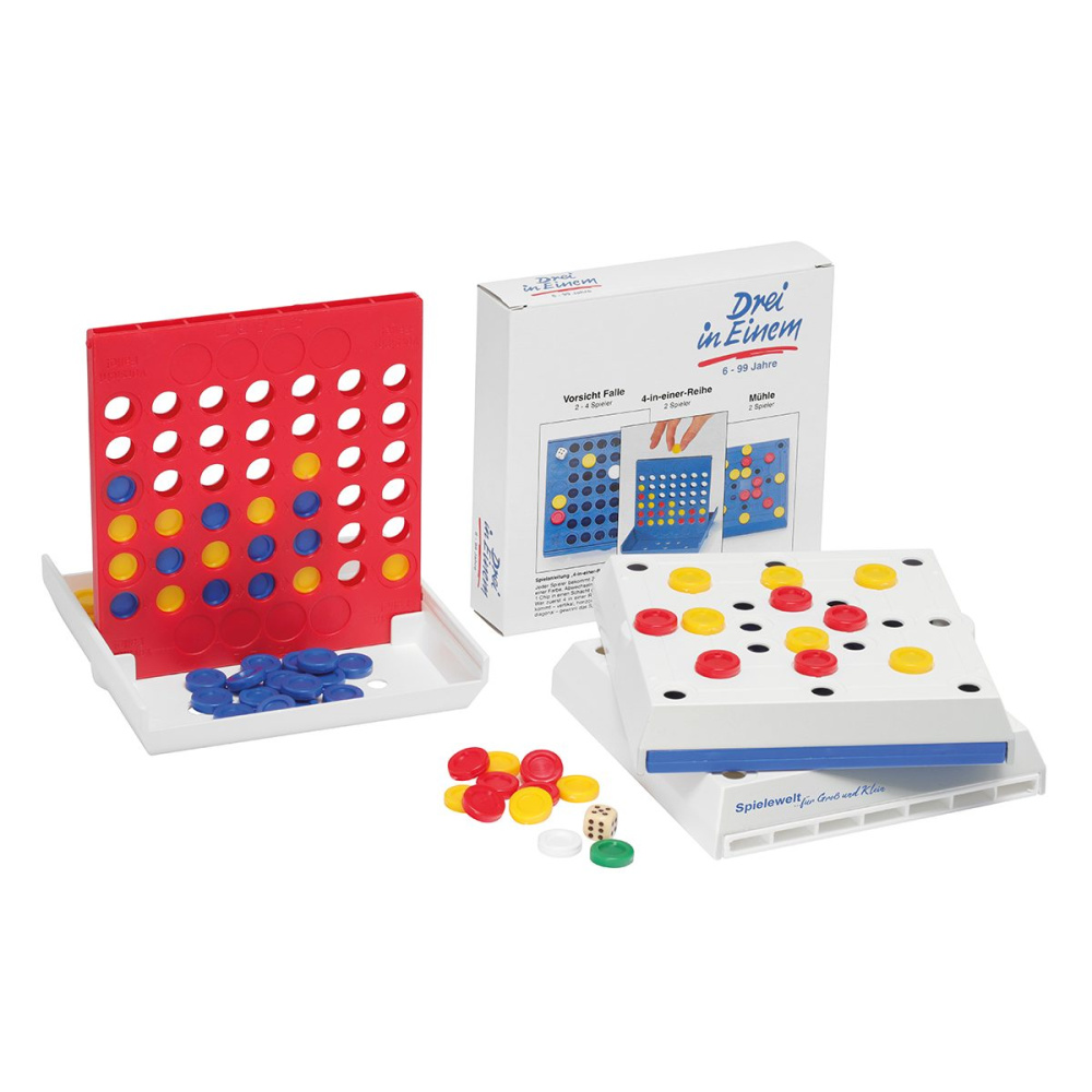 Bärbart spel "Trio", vit, produktbild (1)