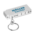 Plastvikt linjal, mini, genomskinlig blå