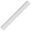 Linjal 30 cm, vit