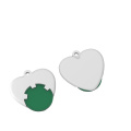 Hållare för kundvagnspolett „heart“, grön