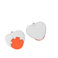 Hållare för kundvagnspolett „heart“, orange