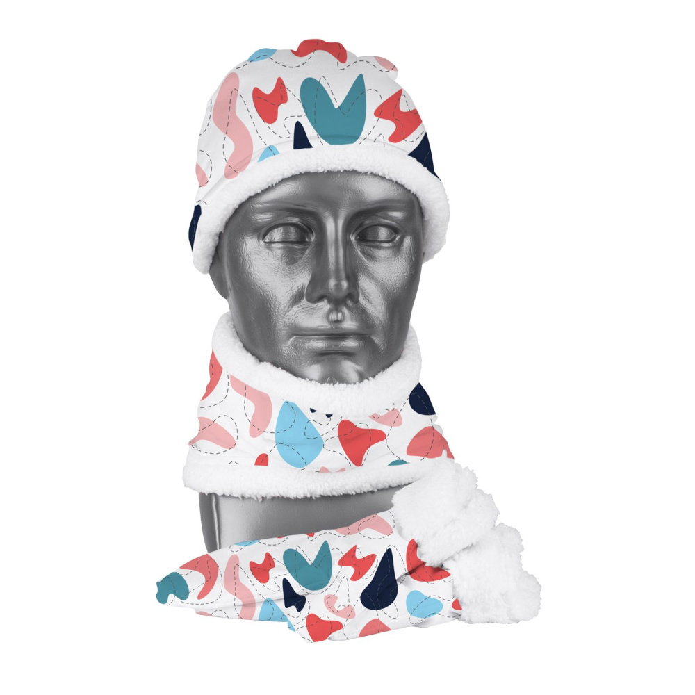 Vinterpresentset med mössa, halsduk och vantar, produktbild