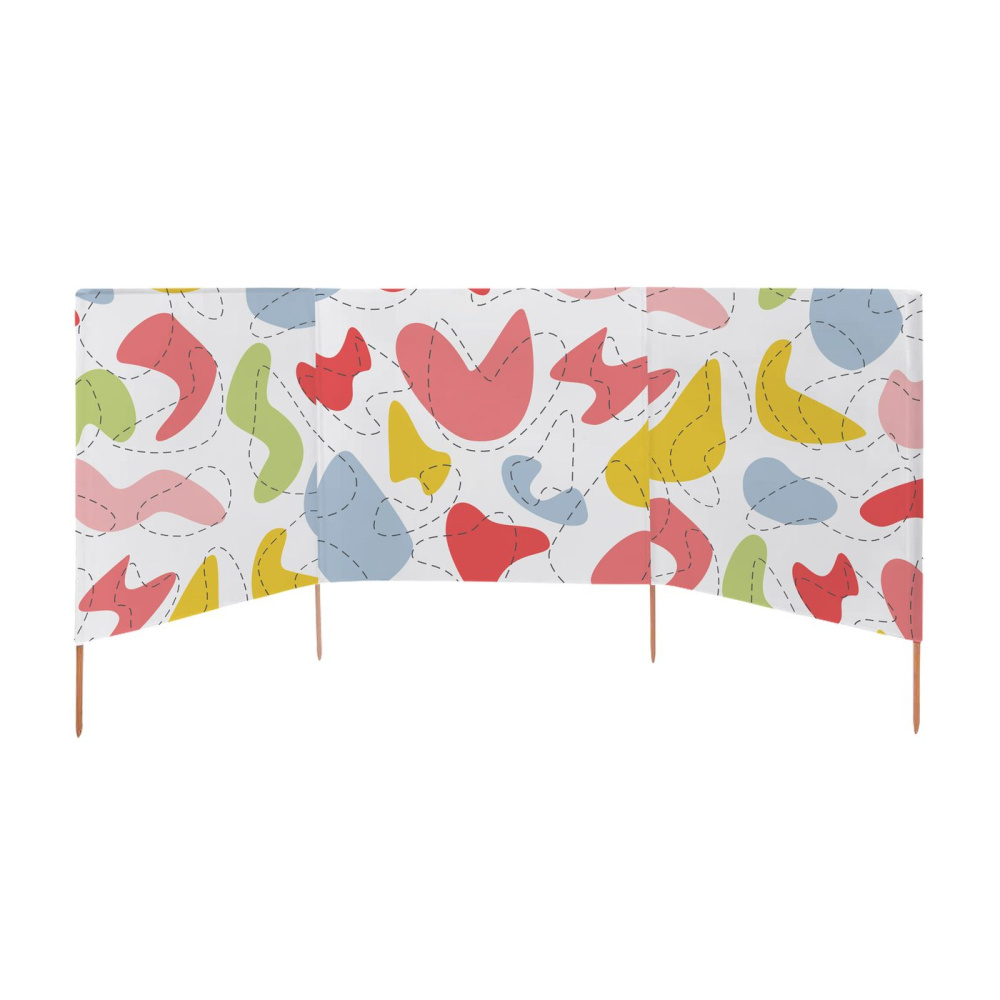 Strandvindskydd med bärväska, paneler 68 × 98 cm, produktbild