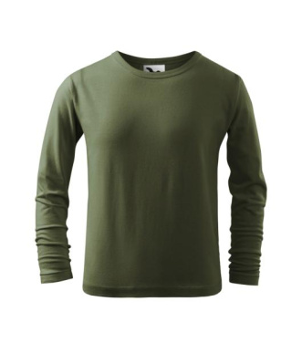 MALFINI Fit-T LS – T-shirt för barn, khaki, 158 cm/12 years, produktbild (2)