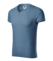 MALFINI Slim Fit V-neck – T-shirt herr, denimblå