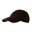 MALFINI Sandwich 6P – Keps unisex, kaffebrun