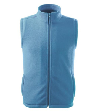 MALFINI Next – Fleeceväst unisex, azurblå, XS, produktbild (3)